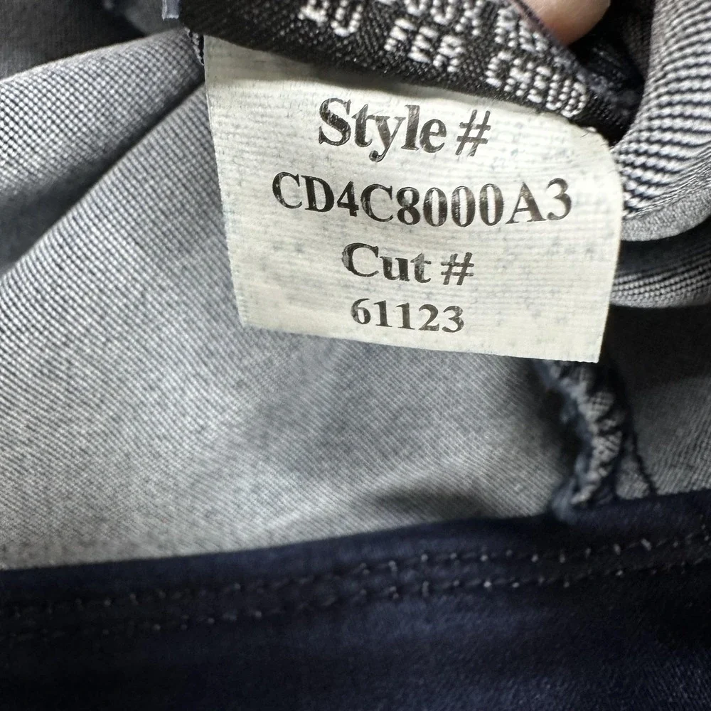 1822 Denim Jacket Womens Large Blue Stretch Denim Button Front Basic Long Sleeve - Picture 9 of 12